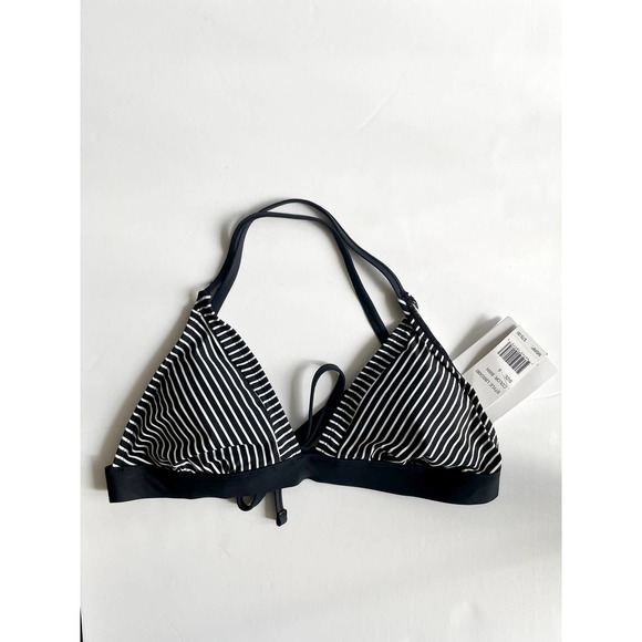 La Blanca Pin Stripes Banded Tie Back Bikini Top - Picture 3 of 6